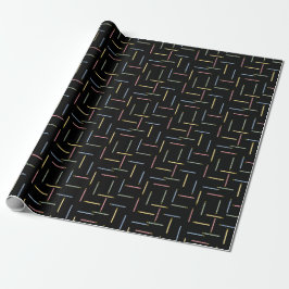 Classic Birthday Candles - Black Wrapping Paper Geschenkpapier