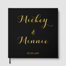 Classic Black 12"x12" Gästebuch mit benutzerdefini