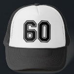 Classic Black 60th Birthday Trucker Hat Truckerkappe<br><div class="desc">Classic Black 60th Birthday Party Trucker Hat Celebrates someone who is turning 60 years old</div>