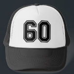 Classic Black 60th Birthday Trucker Hat Truckerkappe<br><div class="desc">Classic Black 60th Birthday Party Trucker Hat Celebrates someone who is turning 60 years old</div>