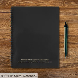 Classic Black and Gold Spiral Notebook Notizbuch