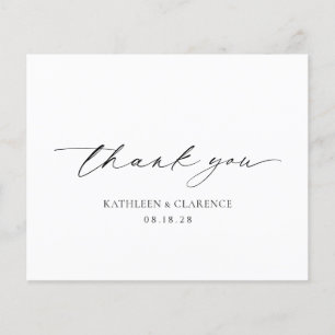 Classic Black and White Budget Hochzeit Vielen Dan Flyer
