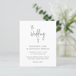 Classic Black and White Modern Wedding Invitation