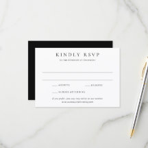 Classic Black and White Simple Wedding