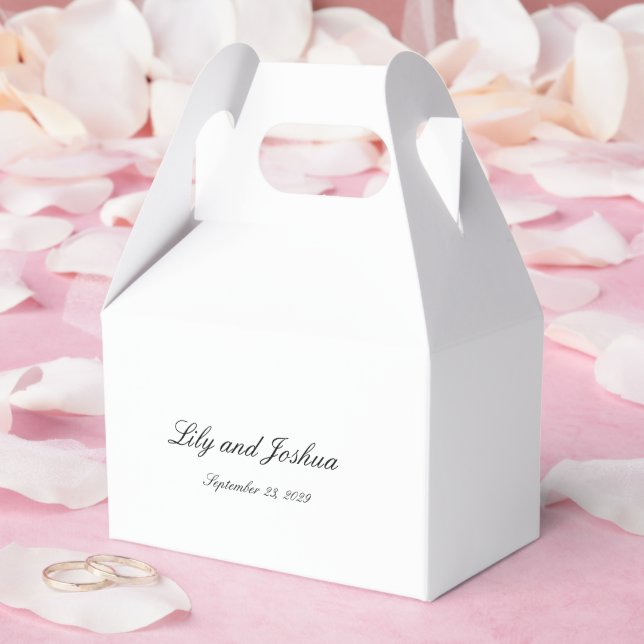 Classic Black and White Timeless Wedding Geschenkschachtel (Hochzeit)