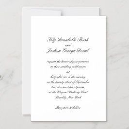 Classic Black and White Timeless Wedding Magneteinladung