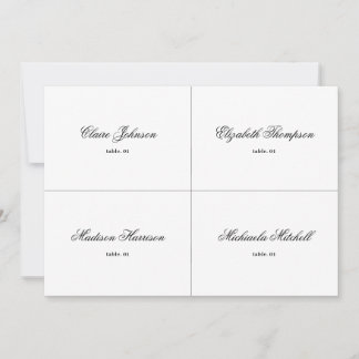 Classic Black and White Wedding Platzkarte DIY