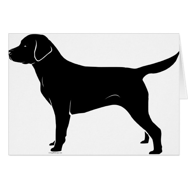 Classic Black Labrador Retriever Silhouette (Vorderseite (Horizontal))