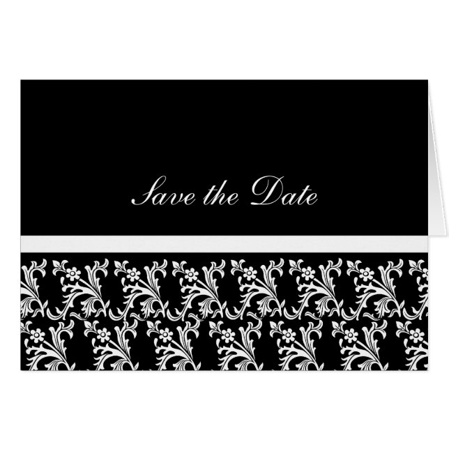 Classic Black Monogram Cards (Vorderseite (Horizontal))