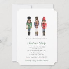 Classic Black Nutcracker Family Holidays Party Einladung