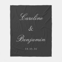 Classic Black Script Elegant Wedding Individuelle