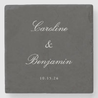 Classic Black Script Elegant Wedding Individuelle