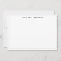 Classic Black Simple Modern Minimalistisch Thin Bo