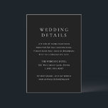 Classic Black Simple Wedding Begleitkarte<br><div class="desc">Classic wedding enclosure card featuring a dark background and simple text only layout. A timeless,  traditional design ideal for formal and elegant celebrations.</div>