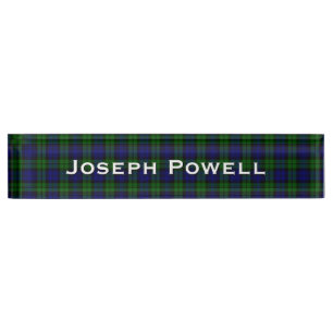 Classic Black Watch Custom Desk Namplate Namensplakette