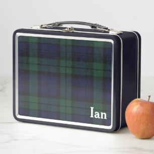 Classic Black Watch Tartan Kariert Custom Metall Brotdose