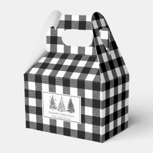 Classic Black & White Buffalo Karierte Weihnachten Geschenkschachtel