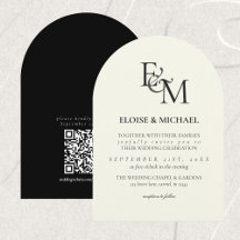 Classic Black & White Monogram Minimalist Wedding