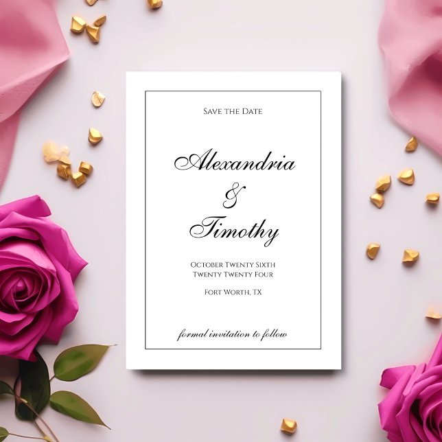 Classic Black & White Save the Date (Von Creator hochgeladen)