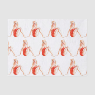 Classic Blonde Button Up Girl Seidenpapier