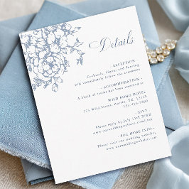Classic Bloom Garden Dusty Blue Wedding Details Begleitkarte