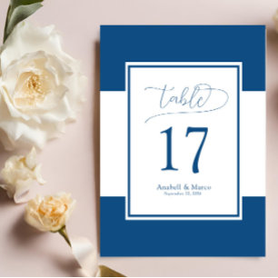 Classic Blue 5"x7" Tischnummer