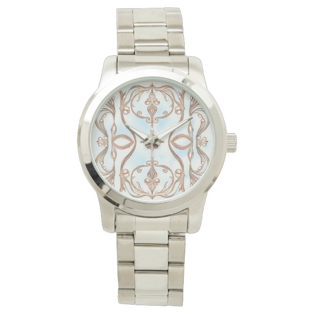 Classic Blue Design Art, Women eWatch Armbanduhr (Vorderseite)
