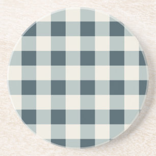 Classic Blue Farmhouse Gingham Style Getränkeuntersetzer