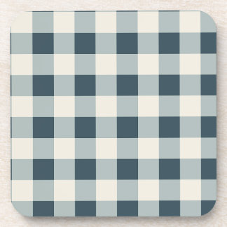 Classic Blue Farmhouse Gingham Style Getränkeuntersetzer