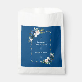 Classic Blue Floral Liebe ist süße Hochzeit Geschenktütchen