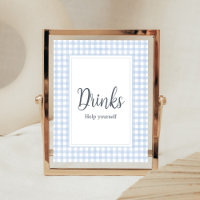Classic Blue Gingham Drink