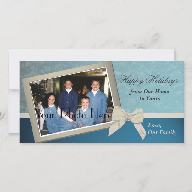 Classic Blue Holiday Greetings Feiertagskarte (Vorderseite)