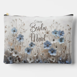 Classic Blue Ivory Romantische Blume Bridesmaid Zubehörtasche