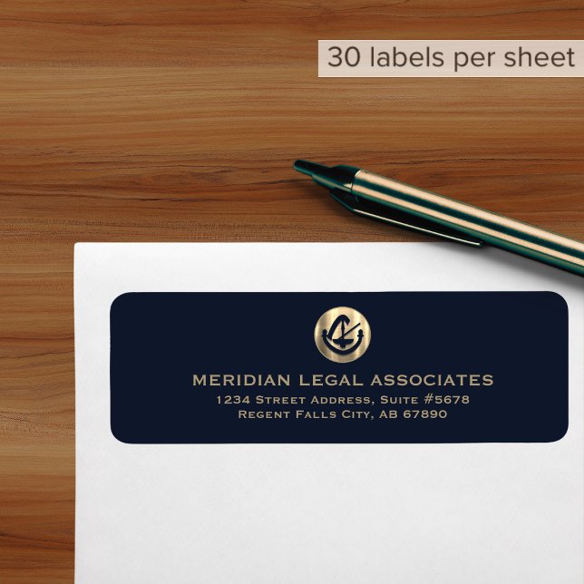 Classic Blue Legal Return Address Label (Von Creator hochgeladen)
