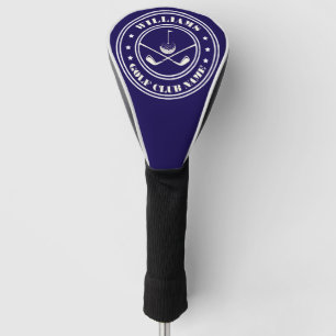 Classic Blue Personalisiert Golf Club Name Headcover