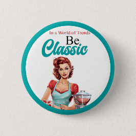 Classic Blue Pinup Junggeselinnen-Abschied Button