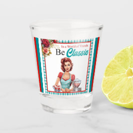 Classic Blue Pinup Junggeselinnen-Abschied Schnapsglas