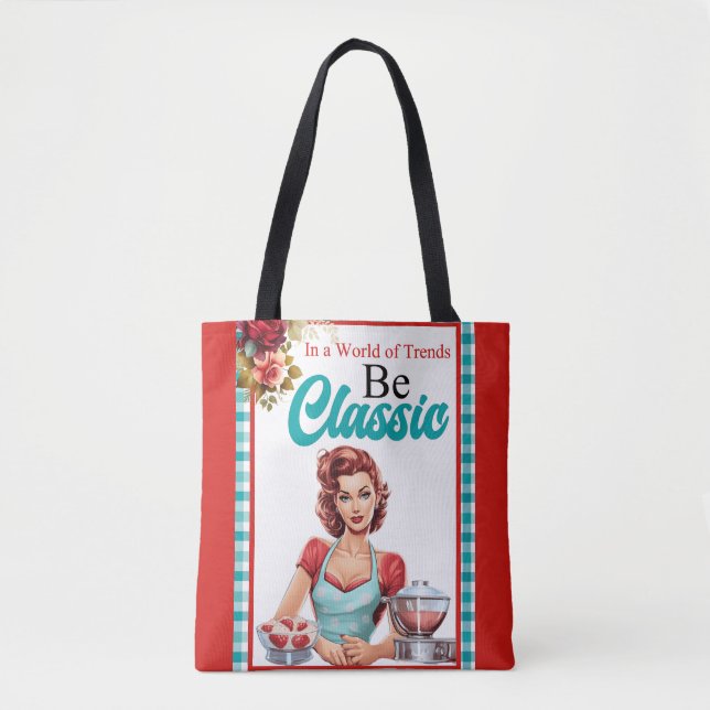 Classic Blue Pinup Junggeselinnen-Abschied Tasche (Vorderseite)