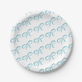 Classic Blue Ribbon Baby Dusche Pappteller