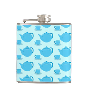 Classic Blue Teapot Flachmann