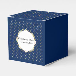 Classic Blue und Gold Wedding Geschenkschachtel