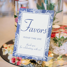 Classic Blue White Chinoiserie Floral Gefallen Sockelschild