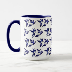 Classic Blue Willow Birds Design Tasse
