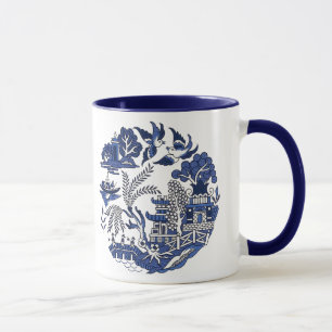 Classic Blue Willow China Design Tasse