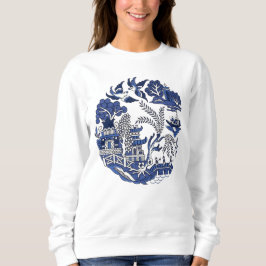 Classic Blue Willow Design Sweatshirt