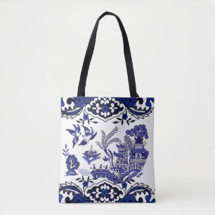 Classic Blue Willow Design Tasche