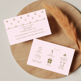 Classic Blush Gold Crown Jewelry Care Visitenkarte