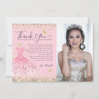 Classic Blush Pink Gold Glitzer Quinceanera Foto