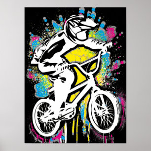 Classic Bmx Bike - Bmx Freestyle Bmx Poster Print