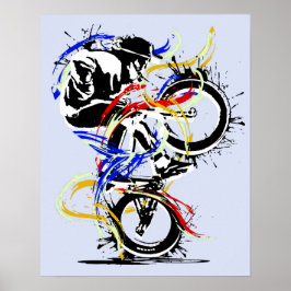 Classic BMX Flatland farbenfroh Poster